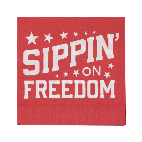 Sippin&#x27; on Freedom Cocktail Napkins, 20ct. by Celebrate It&#x2122;
